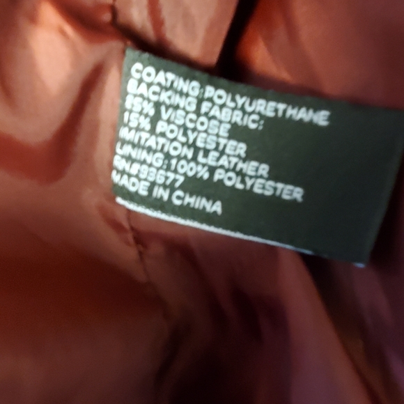 NWT ANA Red Faux Leather Lightweight Moto Biker Motorcycle Jacket 1X - Picture 9 of 10